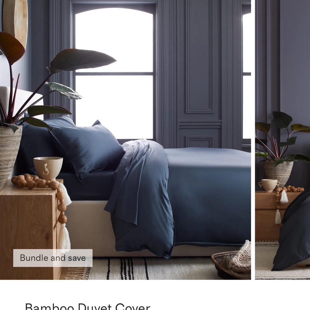 Quince Bamboo Duvet Cover - Nightfall